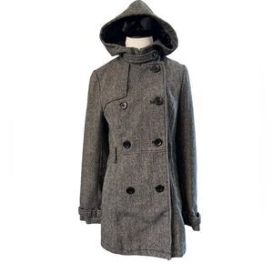 Divided by H&M Hooded Wool Blend Coat Size 6